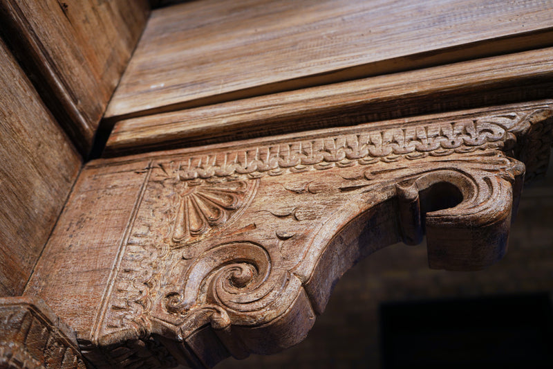 A Wooden Facade From an Indian Palace