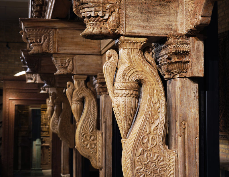 A Wooden Facade From an Indian Palace