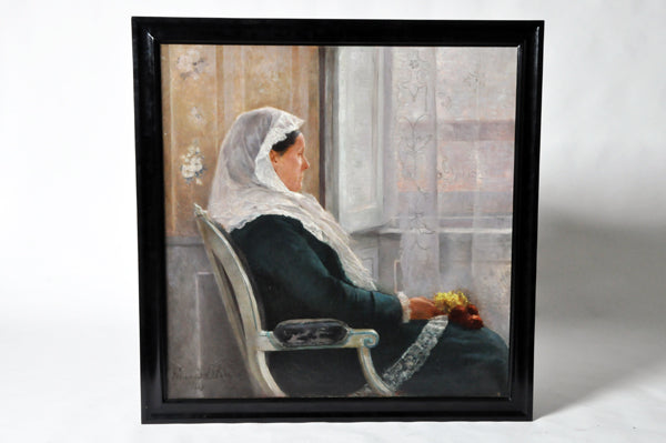 "Dame Devant Une Fenetre" by Fernand Blayn
