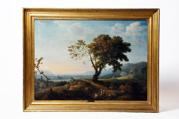 Antique Oil Painting of an Italian Landscape