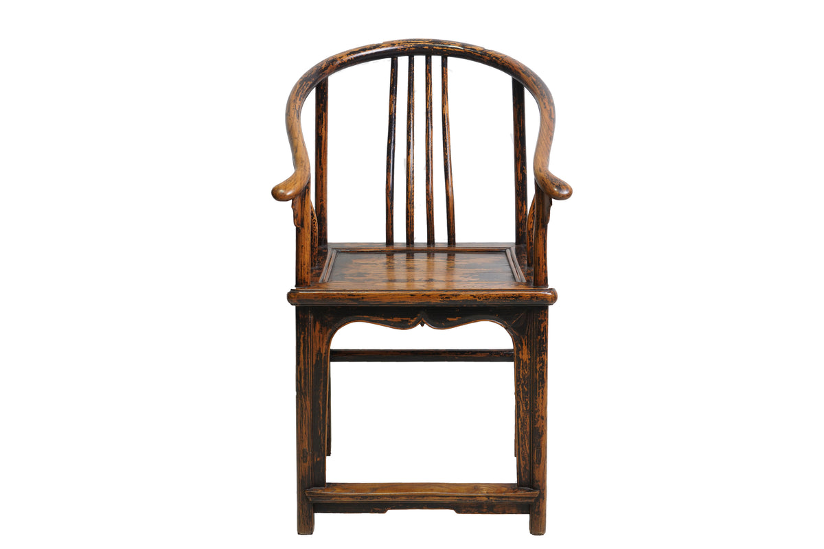 Horseshoe-Back Armchair with Spindel Back Splat