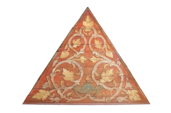 Teakwood Architectural Gable Fragment